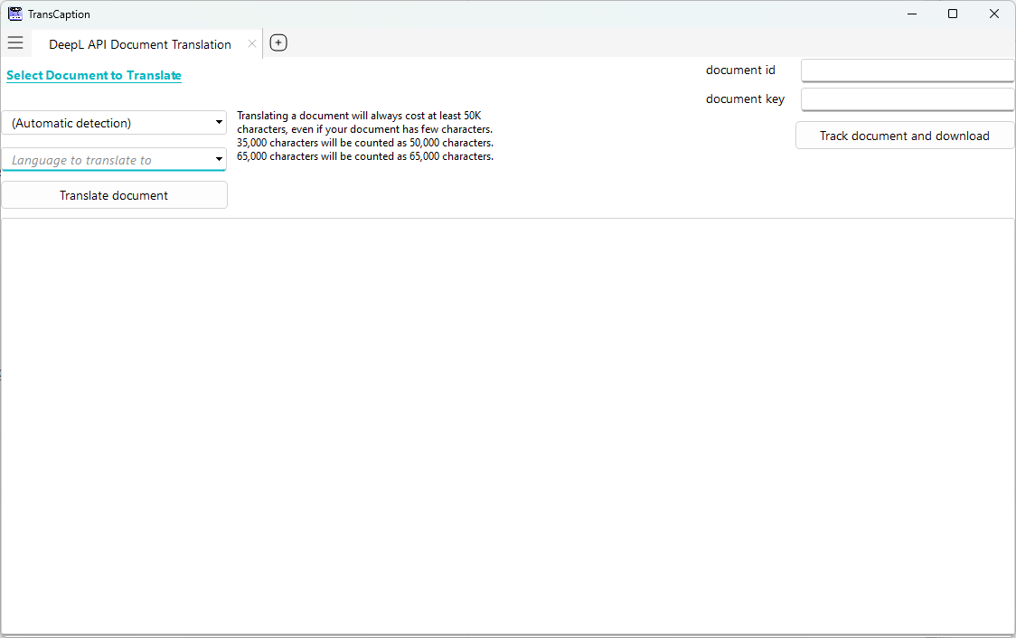 Document Translate Window